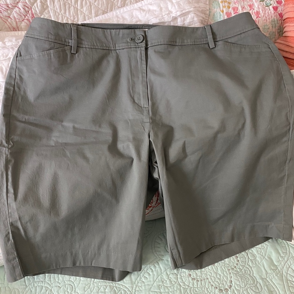 NEW LISTING! NWOT Talbots Gray Bermuda Shorts